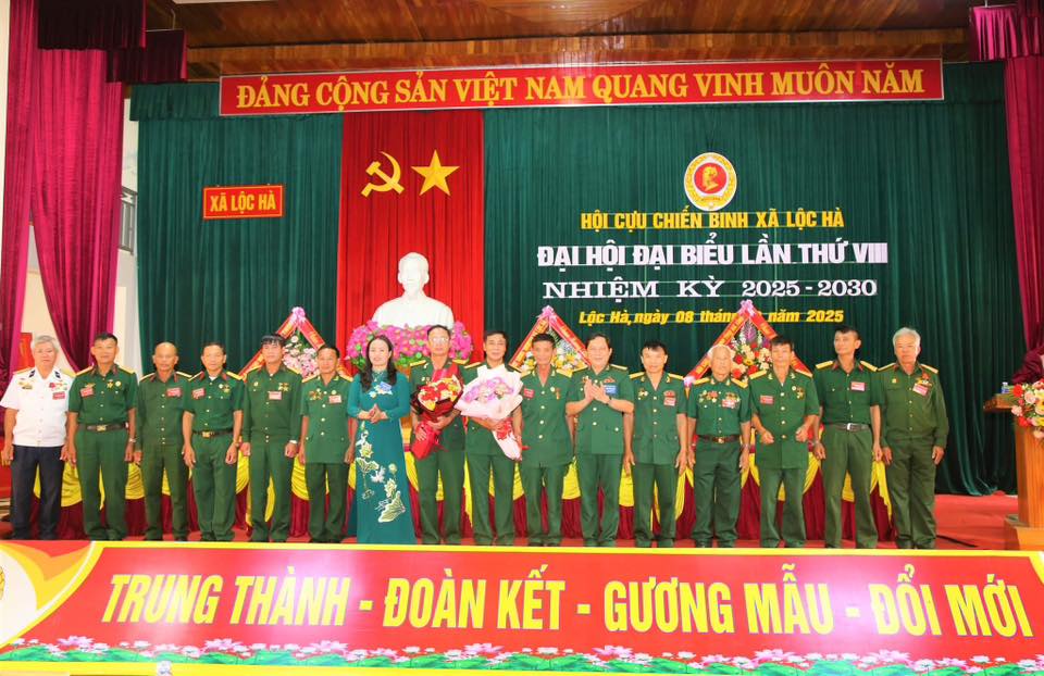 Hội Cựu chiến binh xã Lộc Hà quyết tâm hoàn thành xuất sắc mọi nhiệm vụ trong nhiệm kỳ mới 2025 - 2030