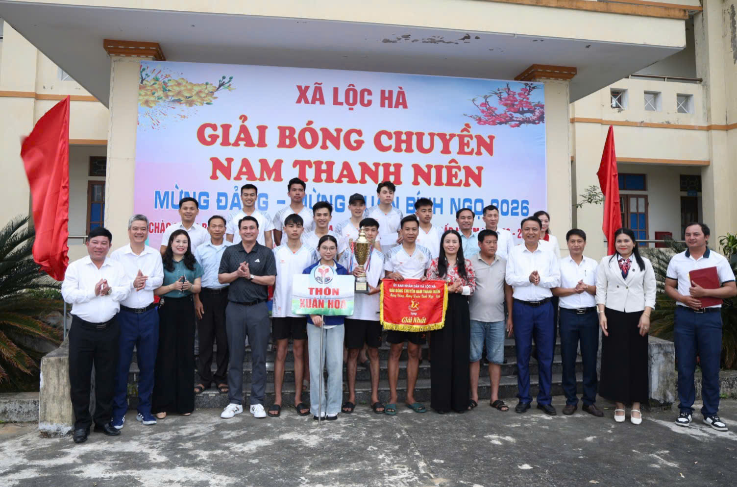 Bế mạc Giải bóng chuyền nam thanh niên xã Lộc Hà chào mừng Xuân Bính Ngọ 2026