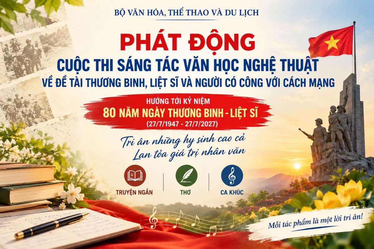 Xã Lộc Hà phát động hưởng ứng cuộc thi sáng tác các tác phẩm văn học nghệ thuật về đề tài Thương binh, liệt sỹ và người có công với cách mạng.