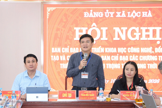 Đảng ủy xã Lộc Hà tập trung lãnh đạo phát triển khoa học công nghệ, chuyển đổi số và xây dựng nông thôn mới 