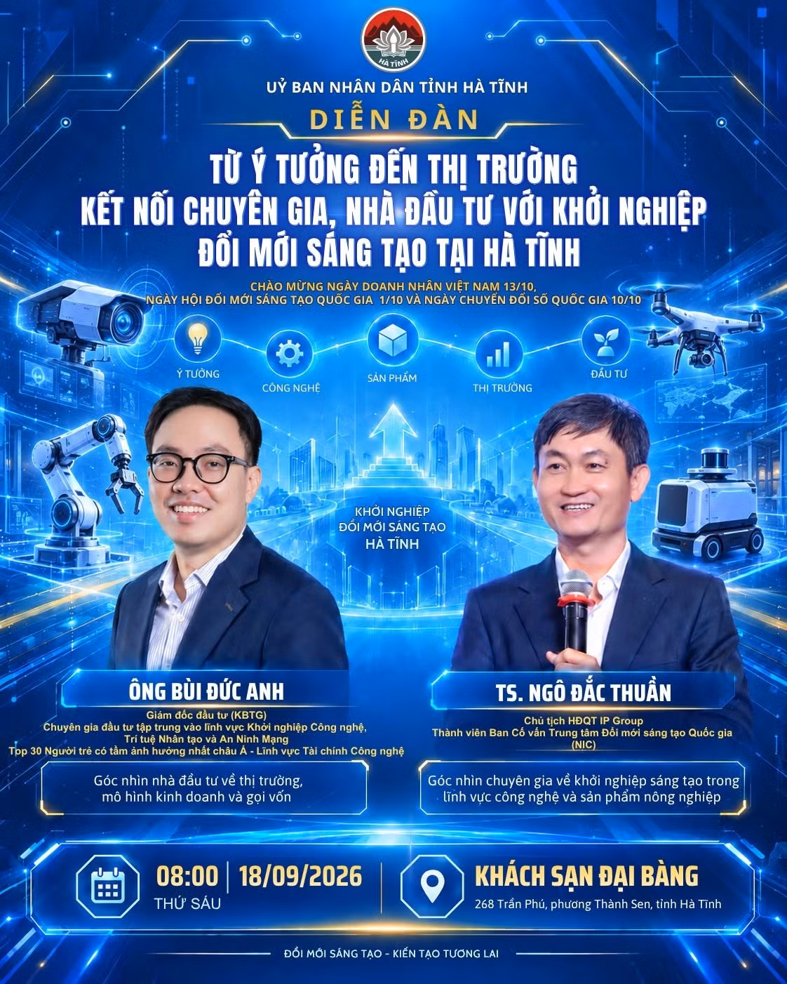 Hà Tĩnh chuẩn bị tổ chức diễn đàn kết nối chuyên gia, nhà đầu tư với khởi nghiệp ĐMST