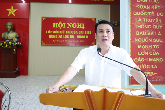 Lộc Hà tổ chức hội nghị tiếp xúc cử tri trước Kỳ họp thường kỳ giữa năm 2026 HĐND xã khóa II 