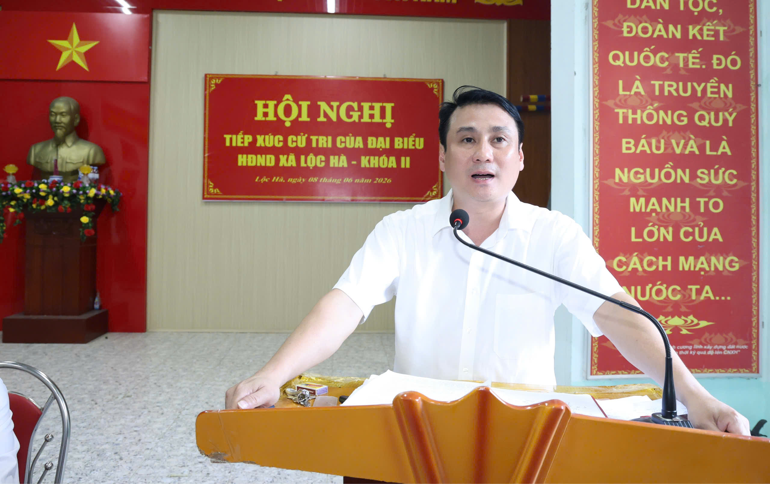 Lộc Hà tổ chức hội nghị tiếp xúc cử tri trước Kỳ họp thường kỳ giữa năm 2026 HĐND xã khóa II