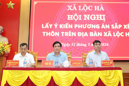 Lộc Hà dự kiến giảm 18 thôn sau sắp xếp
