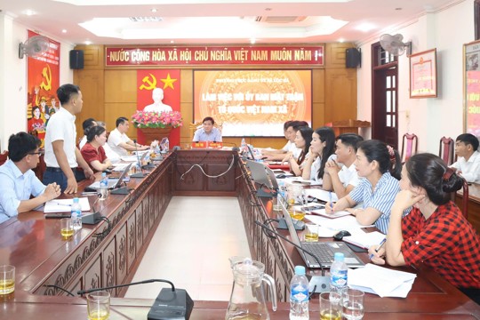 Thường trực Đảng ủy xã Lộc Hà làm việc với Ủy ban MTTQ các tổ chức đoàn thể
