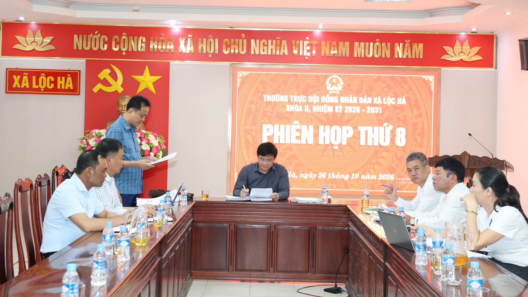 Thường trực HĐND xã Lộc Hà tổ chức phiên họp thứ 8