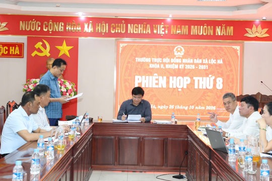 Thường trực HĐND xã Lộc Hà tổ chức phiên họp thứ 8 