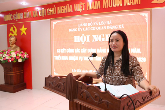 Đảng ủy các cơ quan Đảng xã Lộc Hà sơ kết công tác xây dựng Đảng và hệ thống chính trị 6 tháng đầu năm 2026 