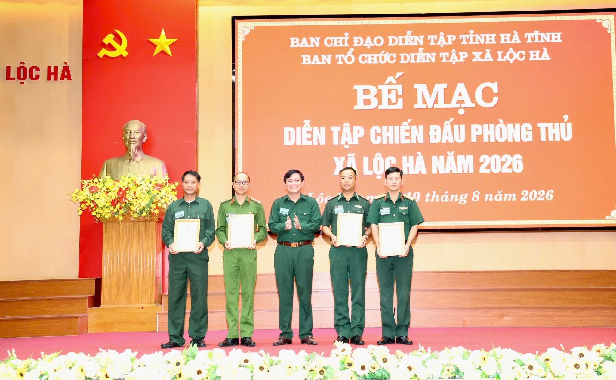 Xã Lộc Hà hoàn thành xuất sắc nhiệm vụ diễn tập chiến đấu phòng thủ năm 2026